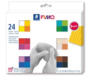 FIMO SOFT Modelliermasse-Set "Basic" 24er Set öfenhärtend