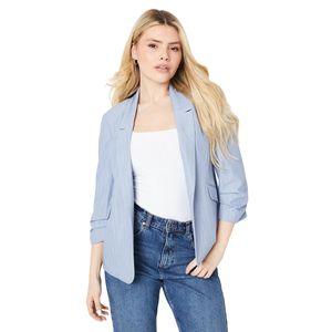 Dorothy Perkins - Blazer für Damen Gerafft DP4799 (42 DE) (Blau)