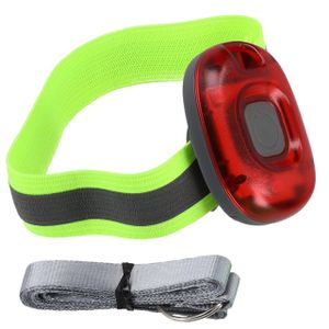 Blinkender LED Armband Clip - Sicherheitslicht Blinklicht - Licht Anhänger, Joggen mit Klett Armband und Umhängeband