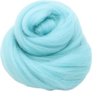 Filzwolle zum Trockenfilzen und Nassfilzen - Farbe Gletscherblau 20gr.