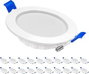 TRMLBE LED zapustené bodové svetlo 230V Ultra ploché zapustené svetlo 20er Set 5W kúpeľňové svetlo zapustené bodové hliníkové mini stropné bodové svetlo pre obývaciu izbu, spálňu a kuchyňu - 20x5W, teplá biela