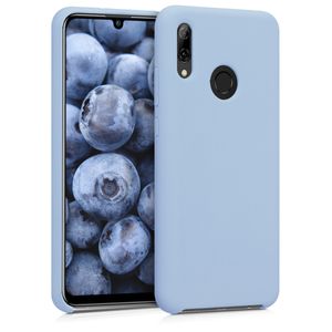 kwmobile Hülle kompatibel mit Huawei P Smart (2019) Hülle - Silikon Handy Case - Handyhülle weiche Oberfläche - kabelloses Laden - Hellblau matt