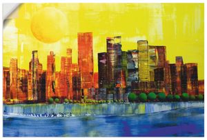 ARTland Wandbild, selbstklebend New York Silhouette Größe: 120x80 cm