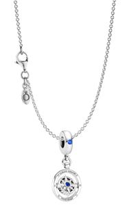 Pandora 41760 Damen-Halskette 925 Silber Sich Drehender Kompass