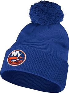 NHL Bommelmütze mit Bündchen, NHL Teams, New York Islanders logo, Königsblau, Größe: OSFM