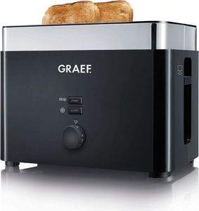 Graef TO 61 /62/63 Toaster, Kunststoffgehäuse, Stoppfunktion, Auftaufunktion, Brötchenrost, Cool Wall