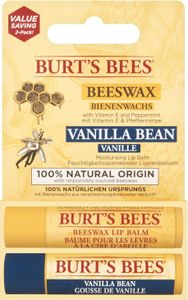 Burt's Bees Lippenbalsame, Hervorragendes Preis-Leistungs-Verhältnis mit dem Doppelpack bestehend aus zwei der beliebsten, 100% natürlichen, 2er Pack