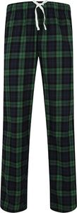 Mens tartan lounge trousers (navy-green check XL)
