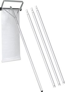 COSTWAY Dachschneeräumer mit Rädern, Schneeschaufel Dach, Schneeschieber Alu, Dachräumer, Schneeräumer, Schneerechen, Einstellbereich 193-619cm
