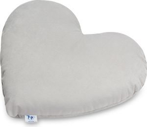 Vankúš na maznanie Pepi v tvare srdca - ručne šitý antialergénny vankúš v tvare srdca 48 × 43 cm - mäkký detský vankúš Dekoračný vankúš pre bábätká Plyšové srdce - Srdce sivé