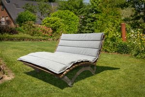 Waldsofa Classic mit Auflage, WPC-Latten, Wellenliege, Sonnenliege