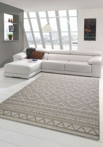 In- & Outdoor Teppich Sisal Optik Küche Wohnzimmer Terrasse Balkon Rautenmuster – beigefarben Größe - 140x200 cm In- & Outdoor Teppich Sisal Optik Küche Wohnzimmer Terrasse Balkon Rautenmuster – beigefarben Größe - 140x200 cm