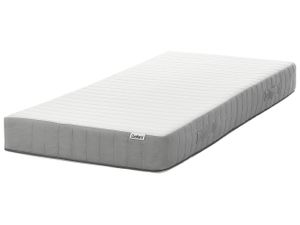 BELIANI Taschenfederkernmatratze Hart 90 x 200 cm Memory Foam Abnehmbarer Bezug 7 Zonen Matratze für Bett Schlafzimmer Modern