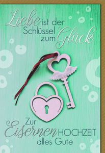 Eiserne Hochzeit - 65. Hochzeitstag - Glückwunschkarte im Format 11, 1