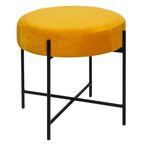 Žltý zamatový puf od Arty Velvet
