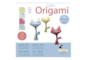 Funny Origami, Katzen, 20 Blätter 15 cm x 15 cm