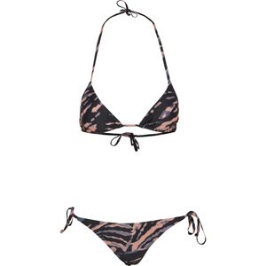 Dámské plavky bikiny Urban Classics Ladies Tie Dye Bikini vintageblue/papaya - L
