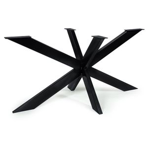 Rám stolu Spider Stolové nohy Křížový rám 150x83 cm (černý) Stolové podnože Ocelový kovový jídelní stůl Konferenční stůl