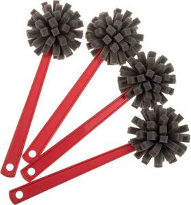 SIDCO Flaschenbürste 4 x Gläserbürste lang Spülbürste mit Schwamm Bürste Schaumstoff
