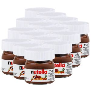 Ferrero Nutella Mini Glas Brotaufstrich Schokolade 25g - Nuss-Nougat (15er Pack