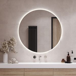 Koupelnové zrcadlo LED osvětlení Nástěnné zrcadlo Zrcadlo do koupelny - kulaté Ø50 cm - (neutrální bílá 4000K)