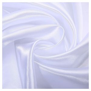 Satin Meterware (Weiß) für Deko, Basteln, Kleidung 150cm breit UNI