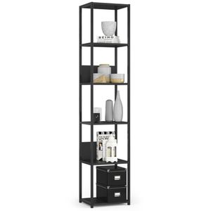 Bücherregal AKORD Loft-Regal Schwarz Breite 40 cm B40 x H192 x T32 cm