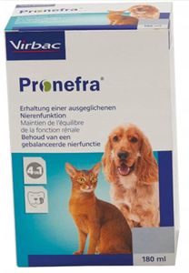 Virbac Pronefra 180 ml - eine Reihe von Vitaminen für Hunde und Katzen zur Unterstützung der ordnungsgemäßen Funktion des gesamten Organismus