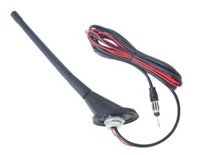 Antena radiowa ze wzmacniaczem, gumowany, maszt 24 cm