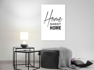 Wandbild - Black and White: Home Sweet Home (1 Part) Vertical, Größe:40 x 60 cm