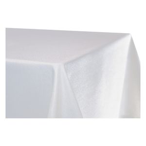 Tischdecke weiß 90x90 cm eckig beschichtet Leinenoptik wasserabweisend Lotuseffekt