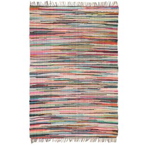 yocmall Handgewebter Chindi-Teppich Baumwolle 120x170 cm Mehrfarbig