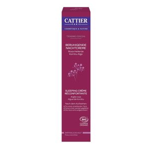 Cattier Beruhigende Nachtcreme rosa Heilerde empfindliche Haut - 50ml