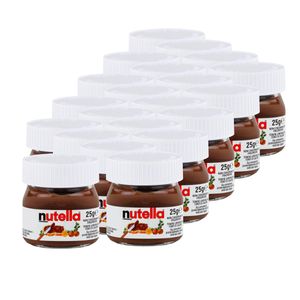 Ferrero Nutella Mini Glas Brotaufstrich Schokolade 25g - Nuss-Nougat (21er Pack