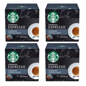 Nescafé Dolce Gusto Starbucks Espresso Roast Espresso 4er Set, Kaffee, Röstkaffee, Kaffeekapseln, 4 x 12 Kapseln