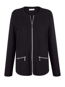 MONA Shirtjacke Baumwolle, Naturfaser Schwarz 40 Hautfreundlich Leicht tailliert