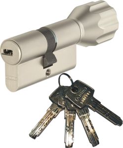 ABUS EC550 Knaufzylinder Länge Z40/K35mm (c=75mm) mit 4 Schlüssel, SKG** Bohrschutz