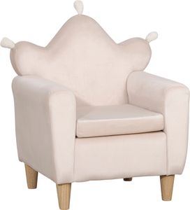 HOMCOM Fotel dziecięcy, sofa dziecięca, sofa do zabawy dla dzieci, fotel dziecięcy dla dzieci 3-7 lat, meble dziecięce do pokoju dziecięcego, pokoju zabaw, 50 x 42 x 58 cm, jasnoróżowy