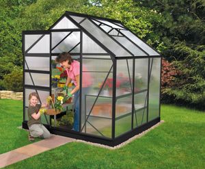 Gewächshaus Vitavia Venus 3800 Alu anthrazit 6mm HKP 3,8m²