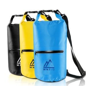 MNT10 Dry Bag Packsack wasserdicht mit Tragegurt I Dry Bags Waterproof in 10l oder 20l I Wasserfeste Tasche für Reisen, Outdoor und Camping I Seesack robust und widerstandsfähig (Blau, 10 L)