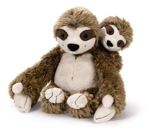 Nici 40510 Faultier Pärchen Mutter & Kind (20cm/12cm) Wild Friends Plüsch Sloth
