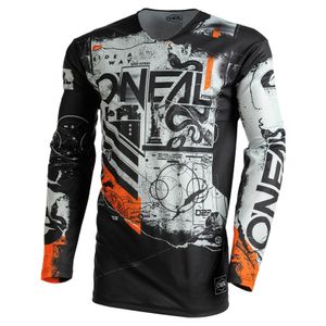 O'Neal Motocross MX MTB Shirt - Matrix Jersey Scarz V.22 - Schwarz Grau Orange, leicht, verlängerter Rücken, schnell trocknend, ergonomischer Schnitt, Größen S - XXL, Größe:S