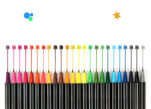 Pinselstifte Set 24 Farben Aquarell Stift Kalligraphie Hand-Lettering Superfine Ink Art Kinder