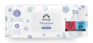 Mama Bear, Sensitive Baby, Chusteczki nawilżane, 56 sztuk (PRODUKT Z NIEMIEC)