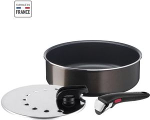 Tefal L1509002 Pfanne Ingenio Aluminium 24cm mit Deckel und Griff