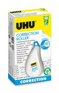 UHU Correction Roller Sideway, Korrekturroller, Weiß, 8 m x 5 mm
