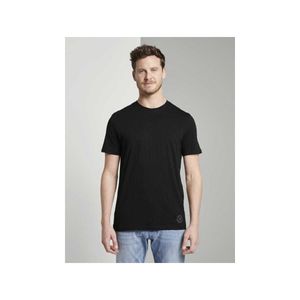 TOM TAILOR Herren T-Shirt Doppelpack Rundhals Basic Black S
