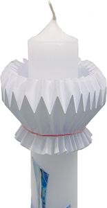 FRITZ COX Tropfenfänger aus Papier | für 3-4cm Kerzen | nachhaltiger Schutz vor Wachsflecken | weiss