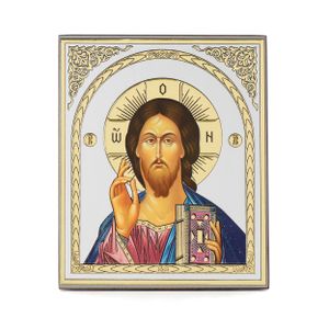 NKlaus Jesus Christus Holz Ikone 10x12cm christlich orthodox 11352