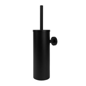 QUVIO Toilettenbürstenhalter - Toilettenbürste mit Halter - Toilettenbürste schwarz - für Wandmontage - Schwarz